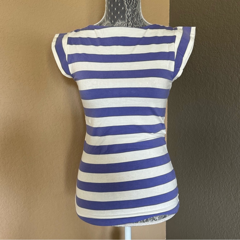 French Connection Blue & White T-Shirt
